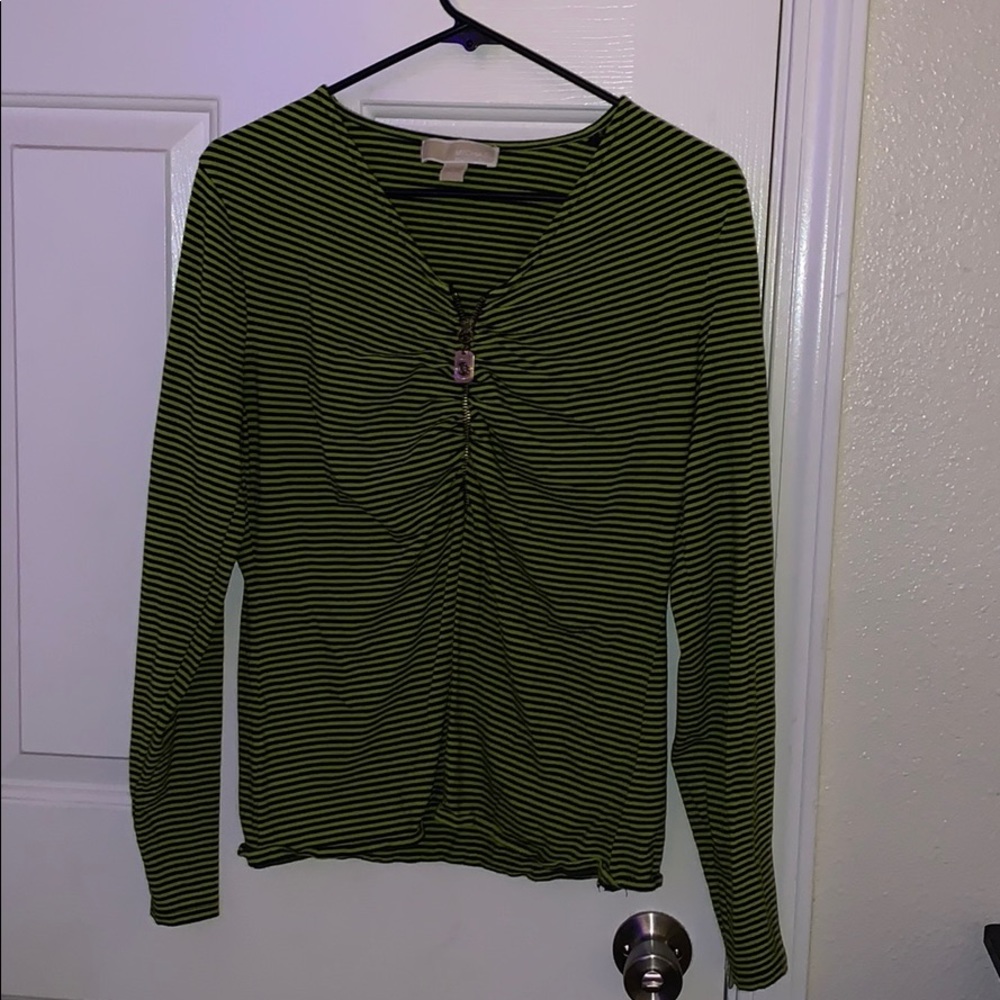 Long Sleeve Striped Michael Kors Top